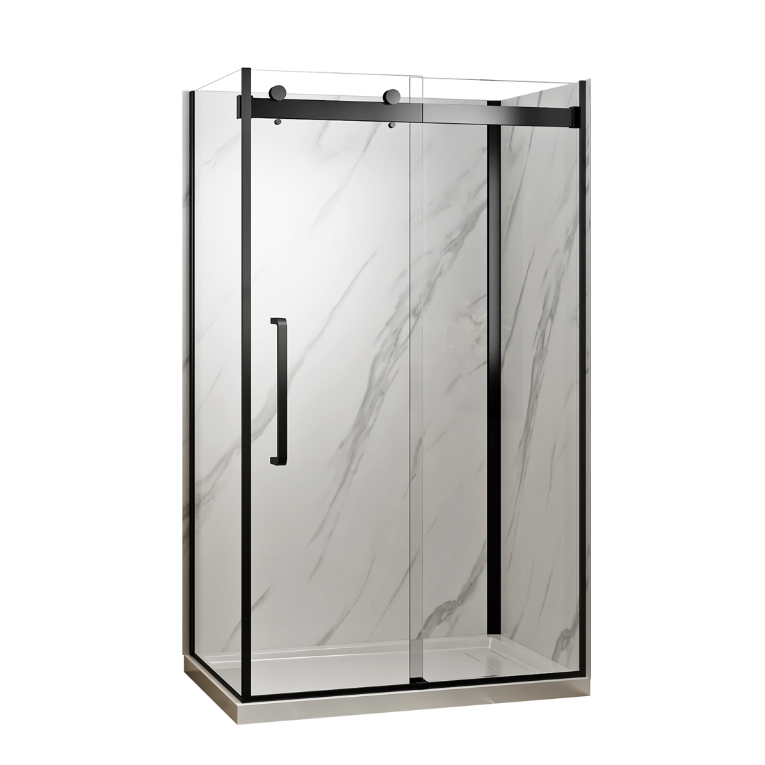 48inche rrctangular black shower
